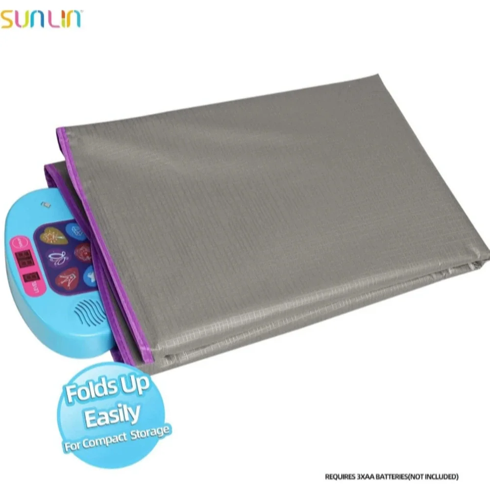 Sunlin Dancing Challenge Playmat LED Lights Music Kids Rhythm Step Dance Game